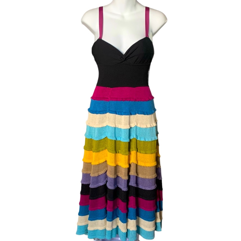 NWT Catherine Melandrino Silk Blend Knit Dress Size Small